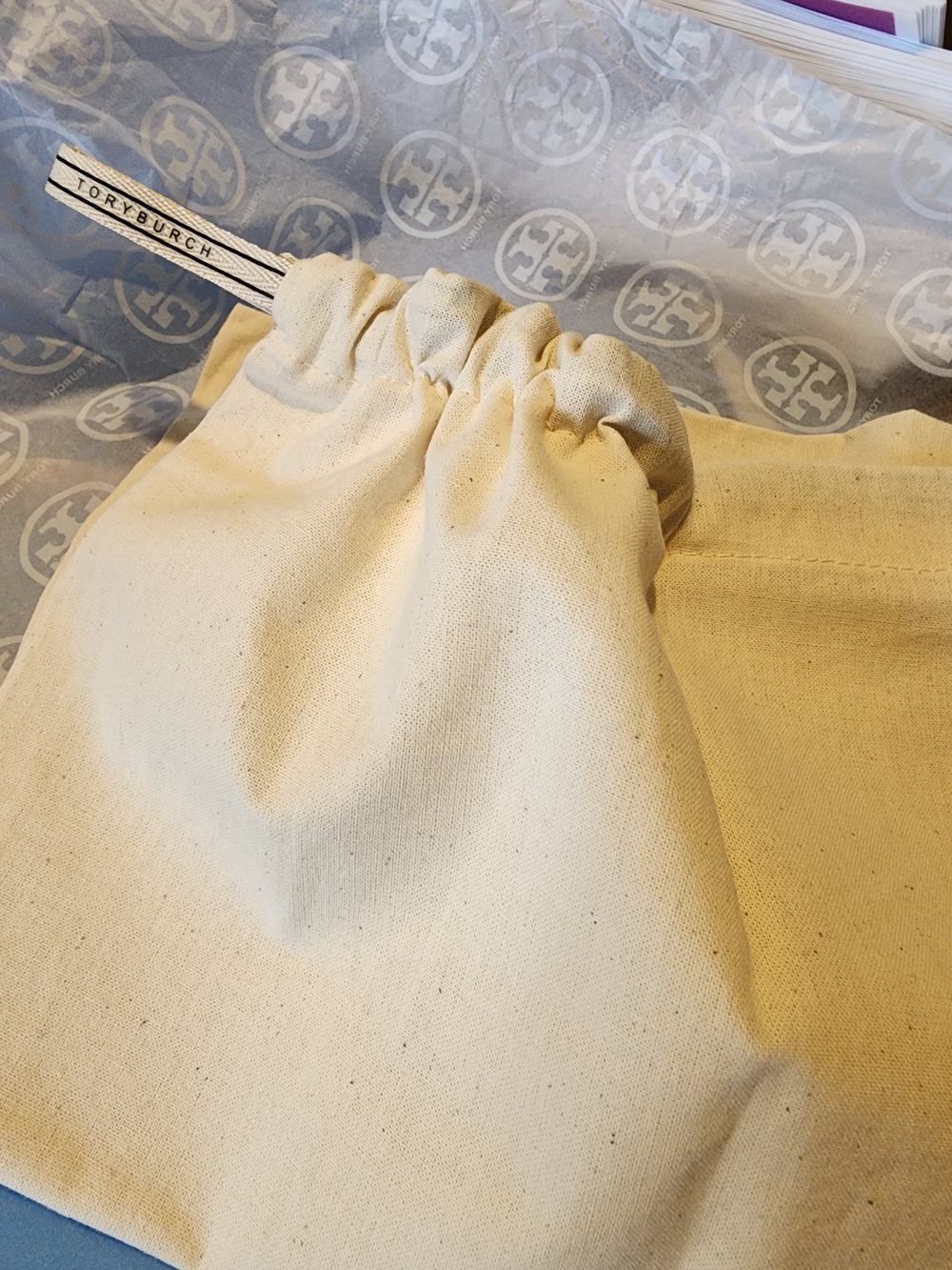 Tory Burch Storage Pouch in Natural Cream Dust Bag 12×14